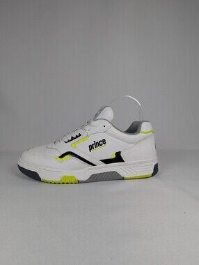 Prince Since 1970 Tennis Sneakers Neon Yellow And White Leather Size 8.5 Women